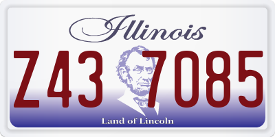 IL license plate Z437085