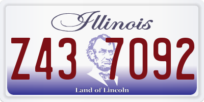 IL license plate Z437092