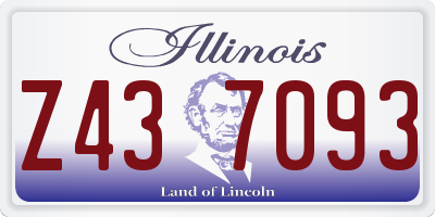IL license plate Z437093