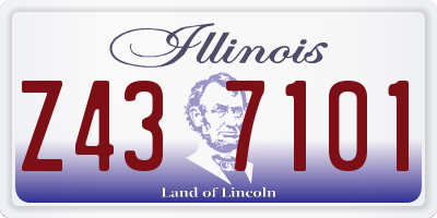 IL license plate Z437101