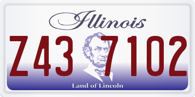 IL license plate Z437102