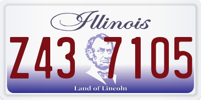 IL license plate Z437105