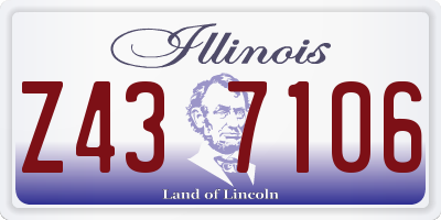 IL license plate Z437106