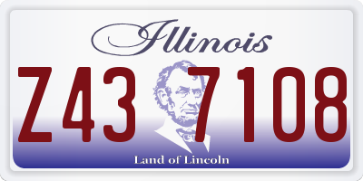 IL license plate Z437108