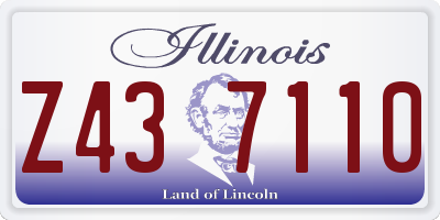 IL license plate Z437110