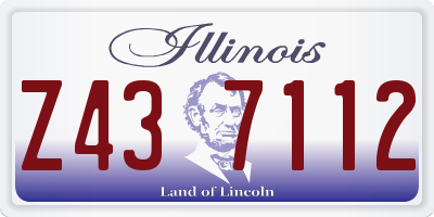 IL license plate Z437112
