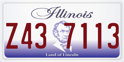 IL license plate Z437113