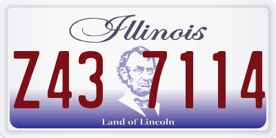 IL license plate Z437114