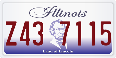 IL license plate Z437115