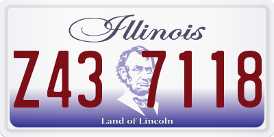 IL license plate Z437118