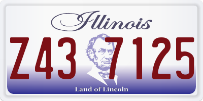 IL license plate Z437125