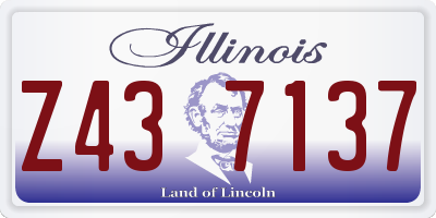 IL license plate Z437137