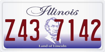 IL license plate Z437142