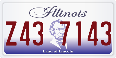 IL license plate Z437143