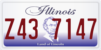 IL license plate Z437147