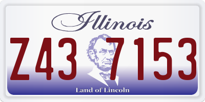 IL license plate Z437153