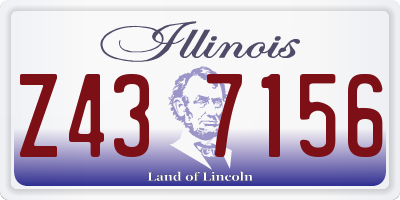 IL license plate Z437156