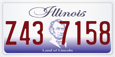 IL license plate Z437158