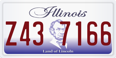 IL license plate Z437166