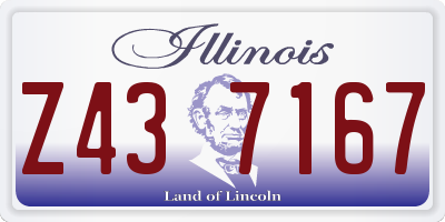 IL license plate Z437167