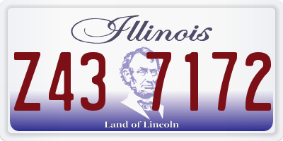 IL license plate Z437172