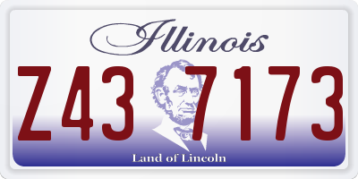 IL license plate Z437173