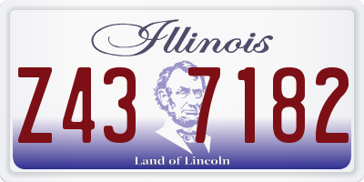IL license plate Z437182