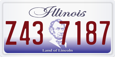 IL license plate Z437187