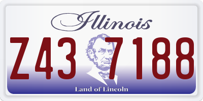 IL license plate Z437188