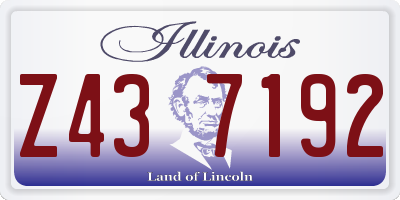 IL license plate Z437192