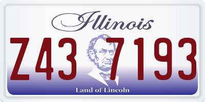 IL license plate Z437193