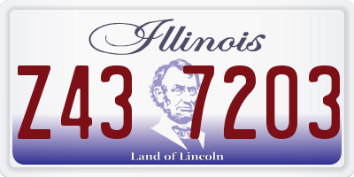 IL license plate Z437203
