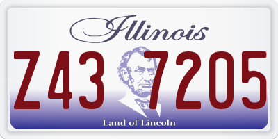 IL license plate Z437205
