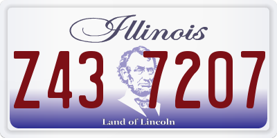IL license plate Z437207