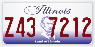 IL license plate Z437212