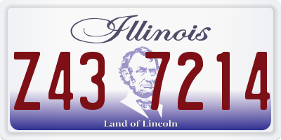 IL license plate Z437214