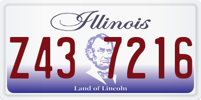 IL license plate Z437216