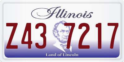 IL license plate Z437217