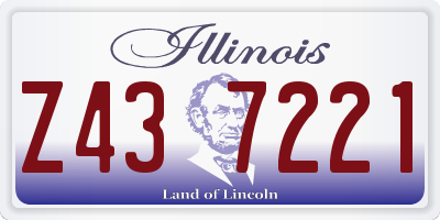 IL license plate Z437221