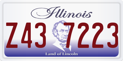 IL license plate Z437223