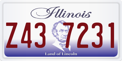 IL license plate Z437231