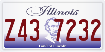 IL license plate Z437232