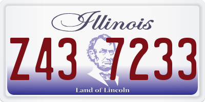 IL license plate Z437233