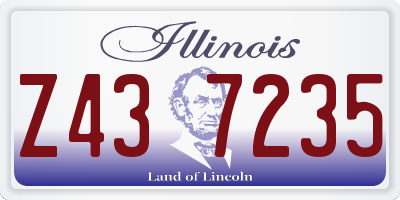 IL license plate Z437235