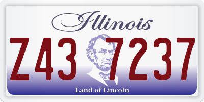 IL license plate Z437237