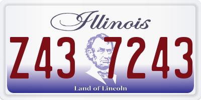 IL license plate Z437243