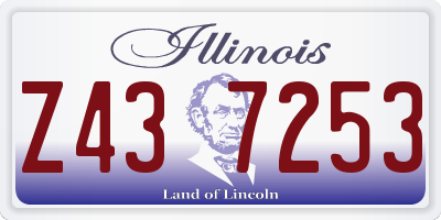 IL license plate Z437253