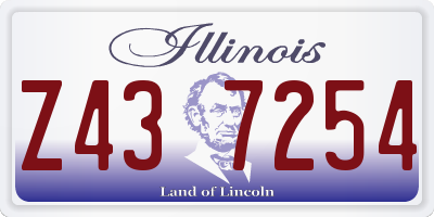 IL license plate Z437254