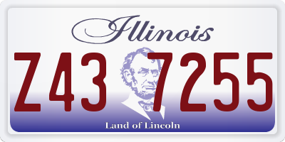 IL license plate Z437255