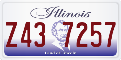 IL license plate Z437257